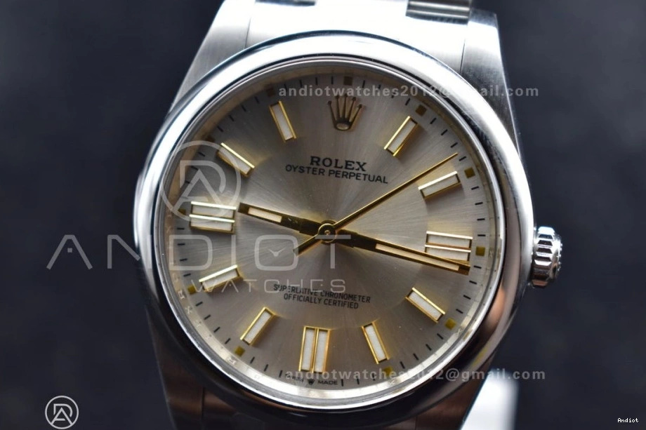 1:1 Dial Best 904L Perpetual 124300 41mm Steel Silver VR Clean Edition 935 Oyster SunProtective 0712